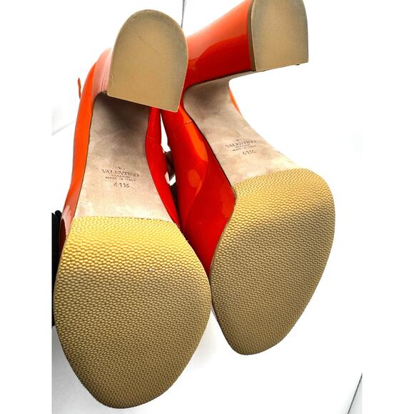VALENTINO GARAVANI patent leather Tan-go Platform Pump In Titian IT 41.5 - Picture 6 of 16